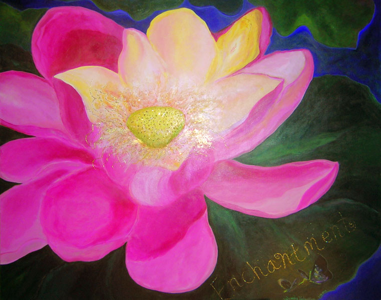 Wendy Valentine Lotus Flower Painting